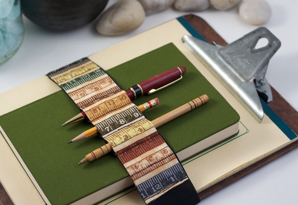 Back to School / Journal Bandolier Large / Earth tone ruler