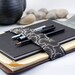 Pencil case alternative / Journal Bandolier Large / Black Tempest