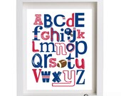 8 X 10 Custom NFL ABC Nursery Art Print