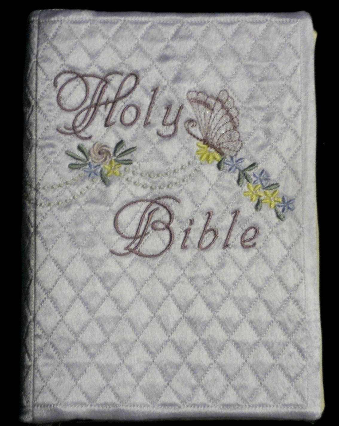 Made to order - Embroidered Bible cover