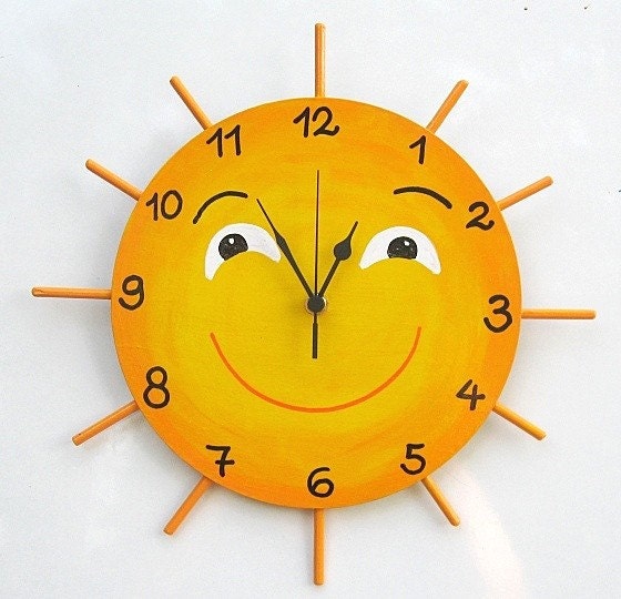 LITTLE MISS SUNSHINE Hand Painted Wall Clock