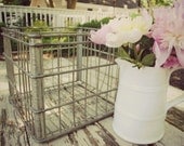 Vintage Metal Milk Crate