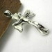 Sterling Silver Crucifix cross Pendant, sculpture crucifixion, handmade cross, sale 10% off