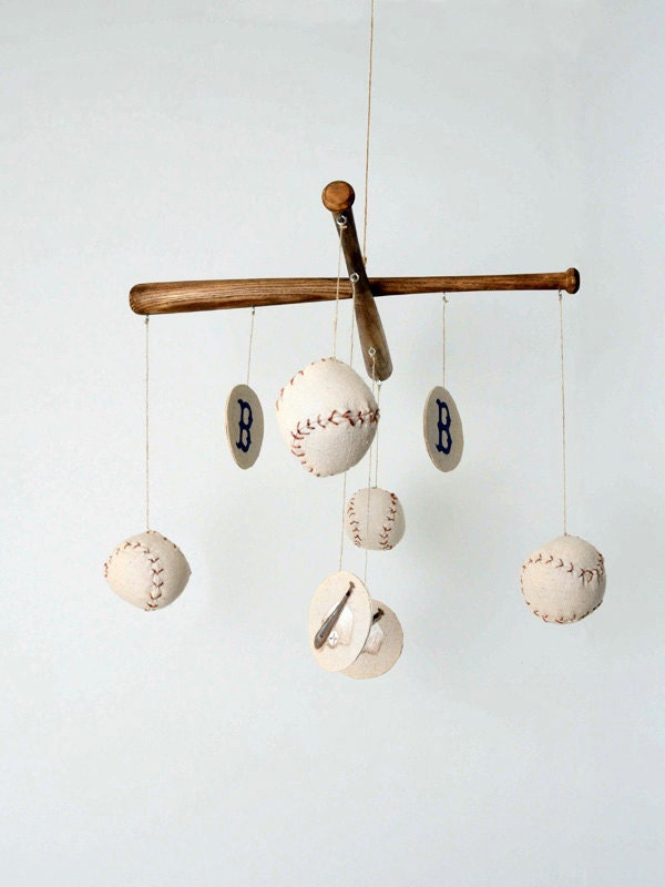Baseball Nursery Mobile - Vintage Inspired