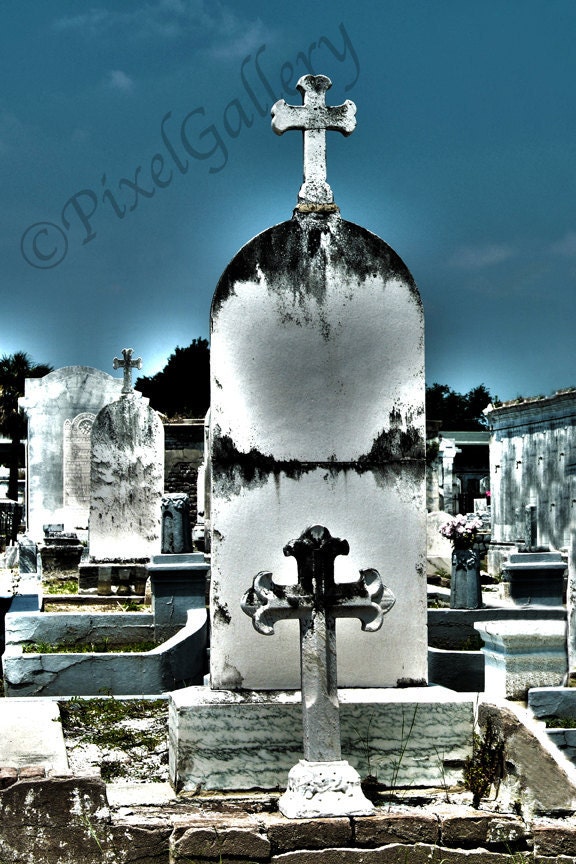 New Orleans Cemetery Crosses - City of the Dead - Surreal 8x12 Fine Art Print