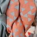 Mint Linen Geo Scarf - hand screen printed