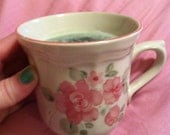 Floral Vanilla Scented Coffee Cup Candle