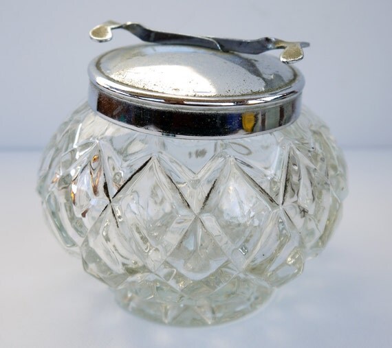 Sugar Bowl with Tongs in Lid by Yonks on Etsy