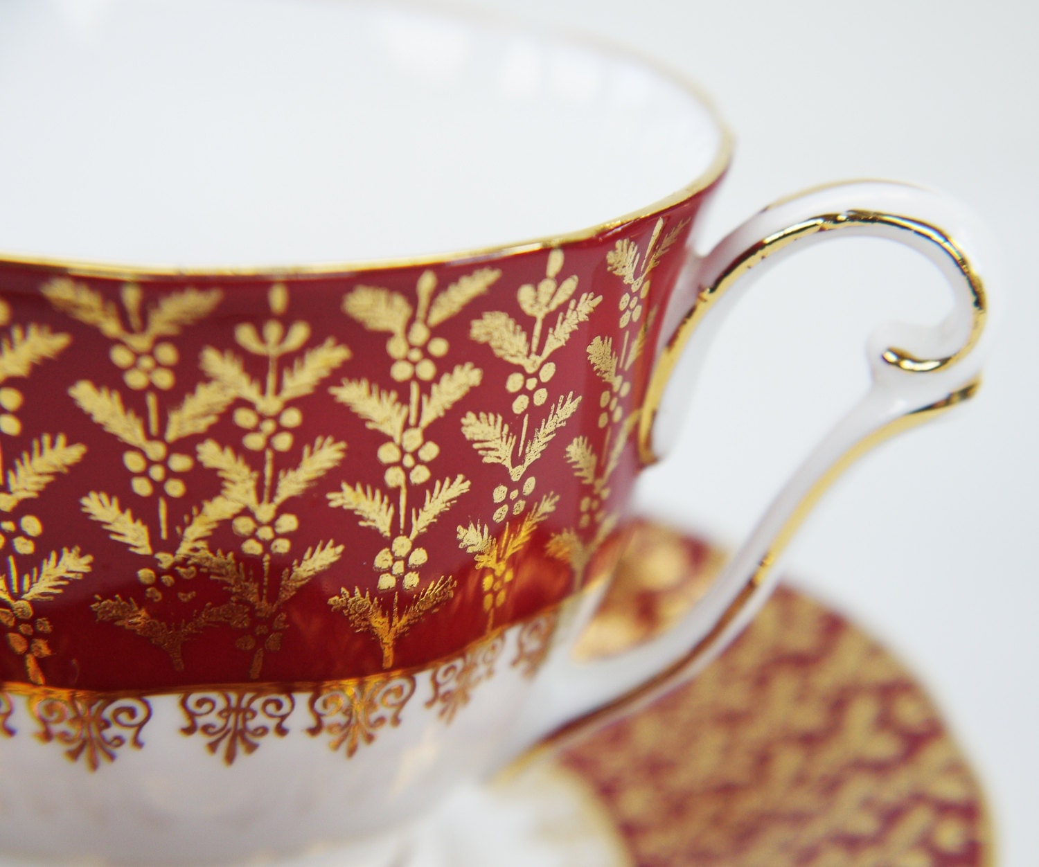 Queen Anne English Fine Bone China Cup and Saucer No.253 by Yonks