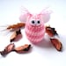 Cute Crazy Pink Bee -  Crochet Amigurumi Bee, Gift for your loved ones