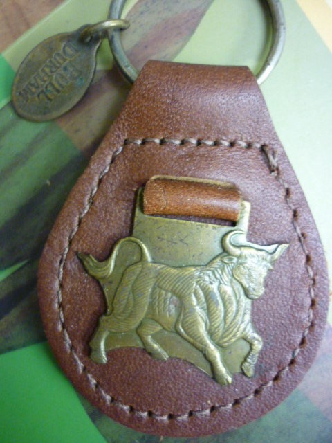 Bull Durham vintage Leather Key Ring