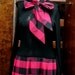 Vintage Dress Red And Black Checkered Pattern