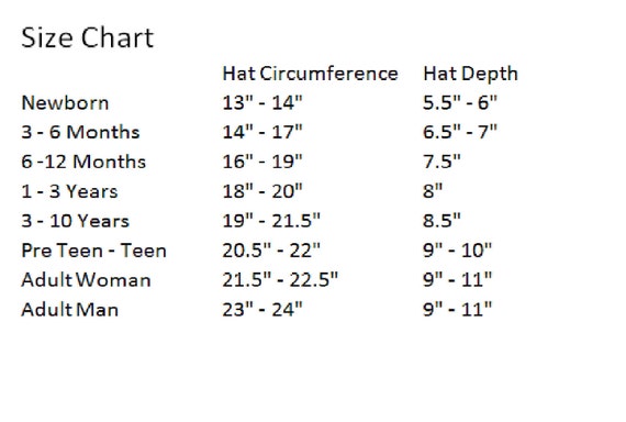 items-similar-to-hat-size-chart-on-etsy