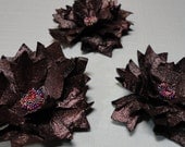 3 Rum Punch Tattered Chic Flowers, Embellishment, Cardmaking, Scrapbooking, Tag supplies
