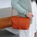 Hand Stitched Leather Shoulder Bag/ Carry On Bag