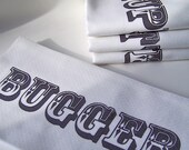 You Wanker Napkins in Black- Set of FOUR