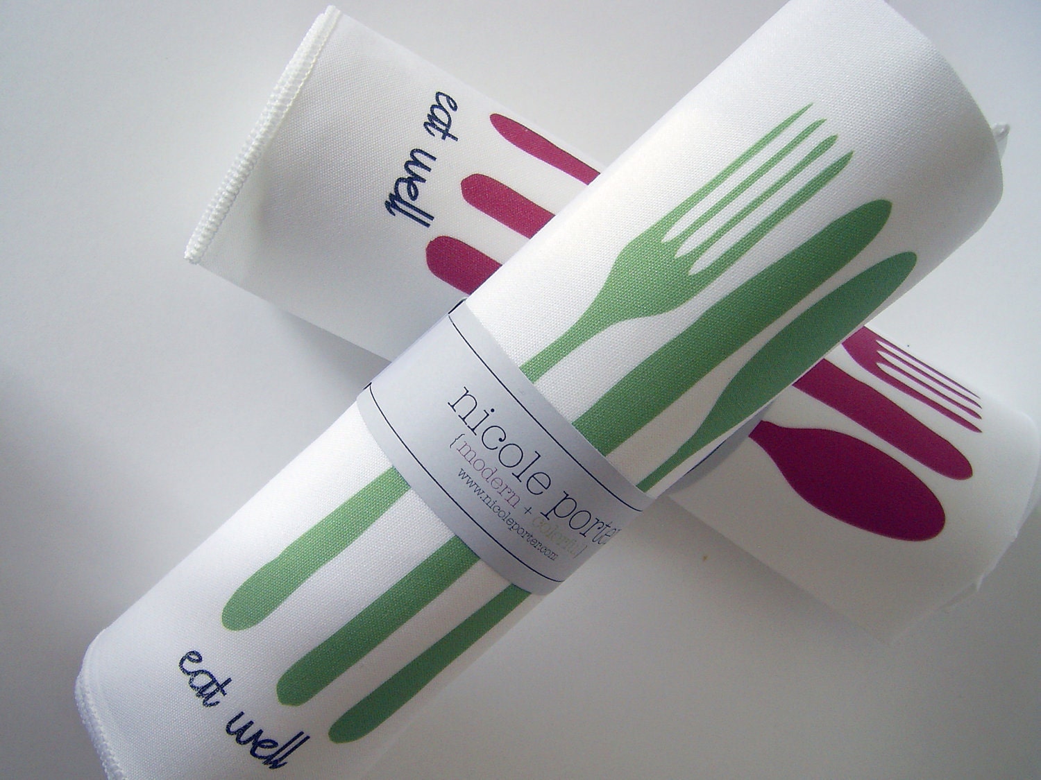Eat Well Napkins, All of the Colors - Set of EIGHT