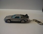Silver DeLorean Back to the Future Time Machine Key Chain clip on Car - Free Shipping
