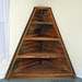 Corner Cabinet Shelves Handmade from Reclaimed Wood