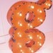 Orange g Vintage Industrial Metal Sign Letters & Lights