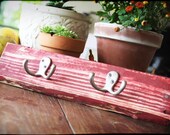 Coat Rack Made from upcycled Pallet wood in Barn Red Home Organization