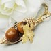 Two Peas In A Pod Gold Necklace Genuine Tiger Eye Ideal For Friends Family Or Mothers