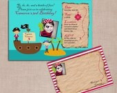 Pirate birthday party invitation and thank you DIY PRINTABLE