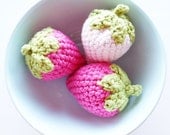 Crochet Strawberry - Set of 3