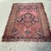 Overdyed Vintage Tribal Persian Rug Worn and Weathered Great Color 3' 10" by 5' 7" Heriz Style Patten