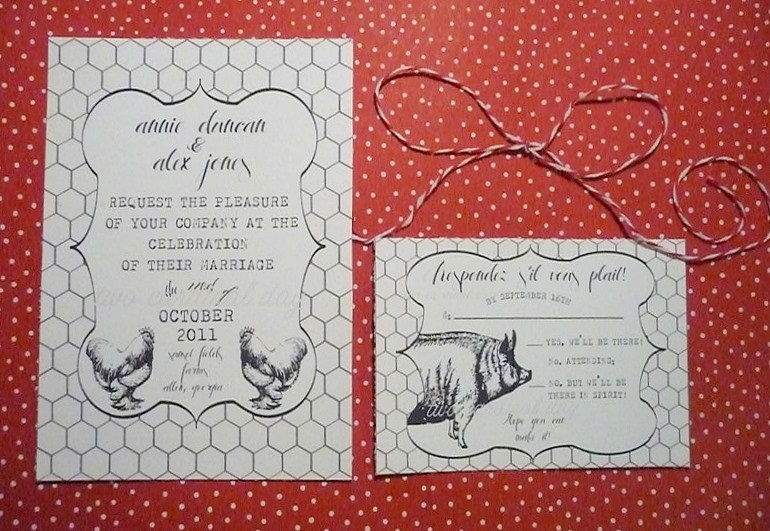 Annie's Farm Wedding Invitation Suite