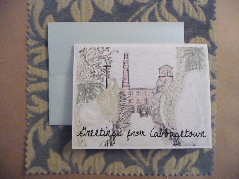 Greetings from Cabbagetown Atlanta Stationery Art Cards Set