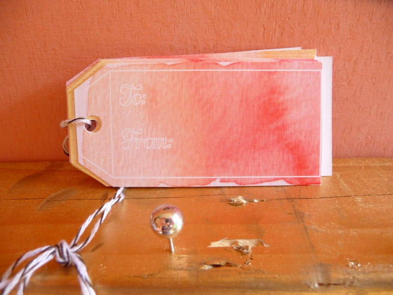 Beautiful Water Color Gift Tags Set of 12
