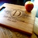 Personalized Cutting Board, Custom Engraved - White Oak - 9" x 12" - Wedding Gift, Anniversary Gift, Personalized