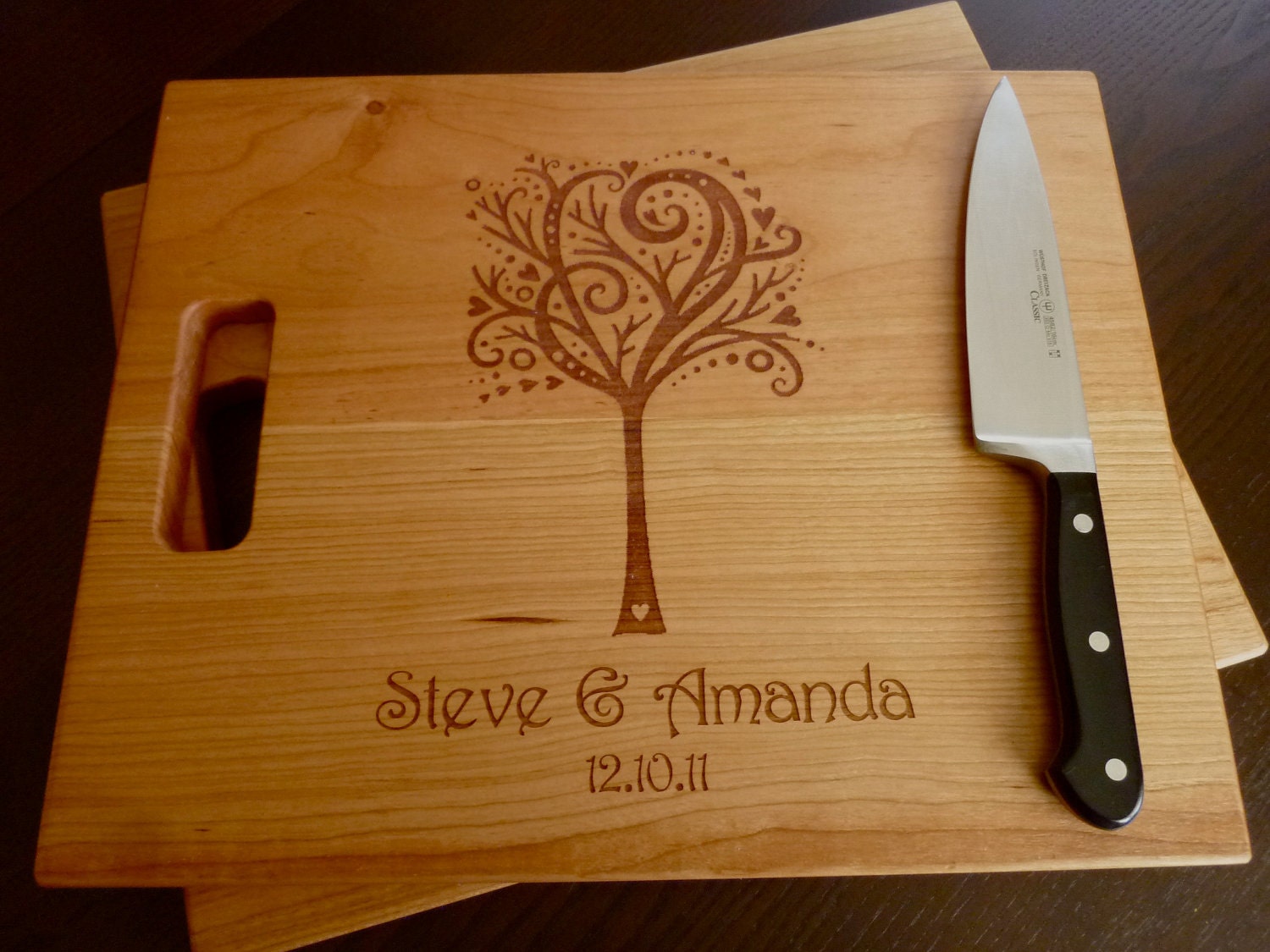 Personalized Gift - Cutting Board - Engraved and Personalized - 12" x 15"