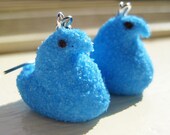 blue chick peep earrings // gift wrapped for easter baskets