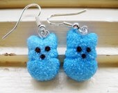 blue bunny peep earrings // gift wrapped for easter baskets