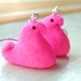 pink chick peep earrings // gift wrapped for easter baskets