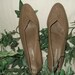 Vintage Famolare heels 2" heels Famolare shoes fawn beige leather size 8N moccasin style.