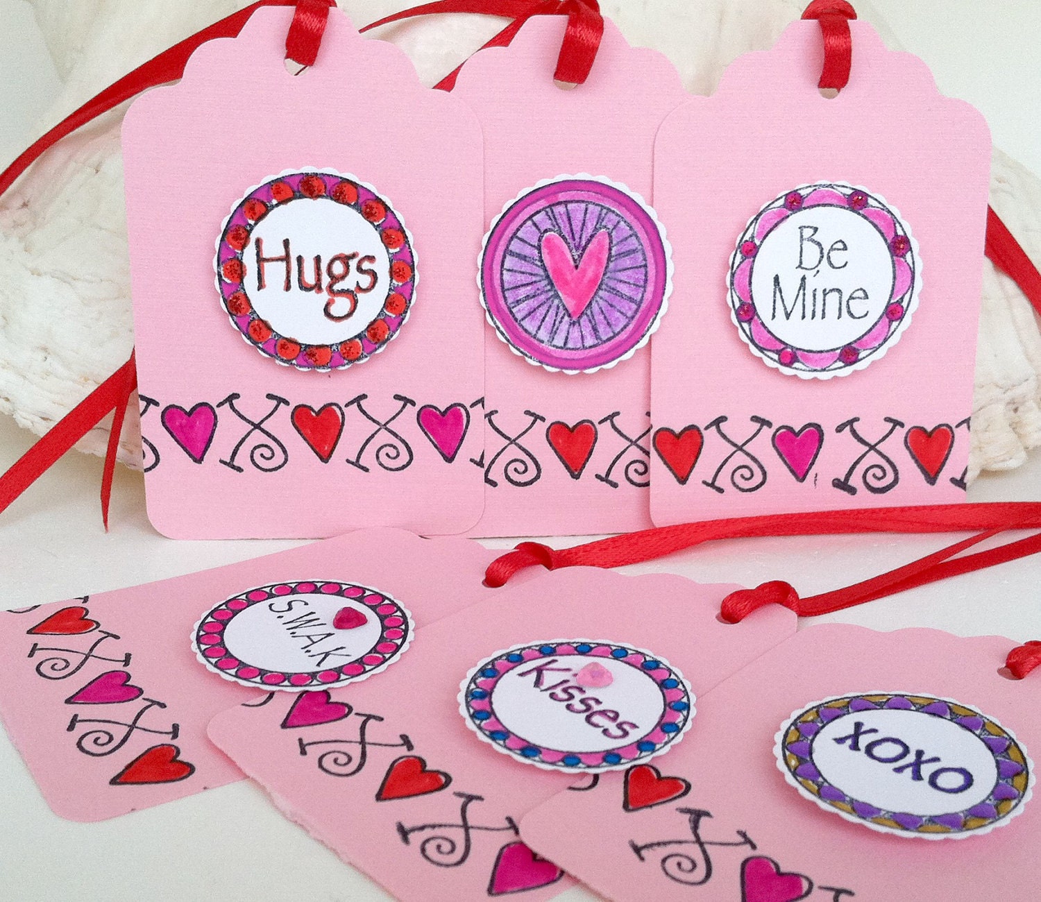 Valentine Gift Tag Assortment - 10 Tags