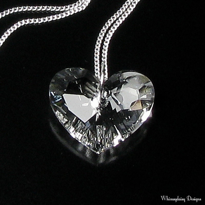 Truly In Love Crystal Clear Swarovski Heart Pendant Necklace