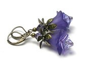 Purple Dusk Floral Crystal Earrings
