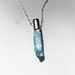 Bullet Necklace - Rainbow Aura Aqua Quartz