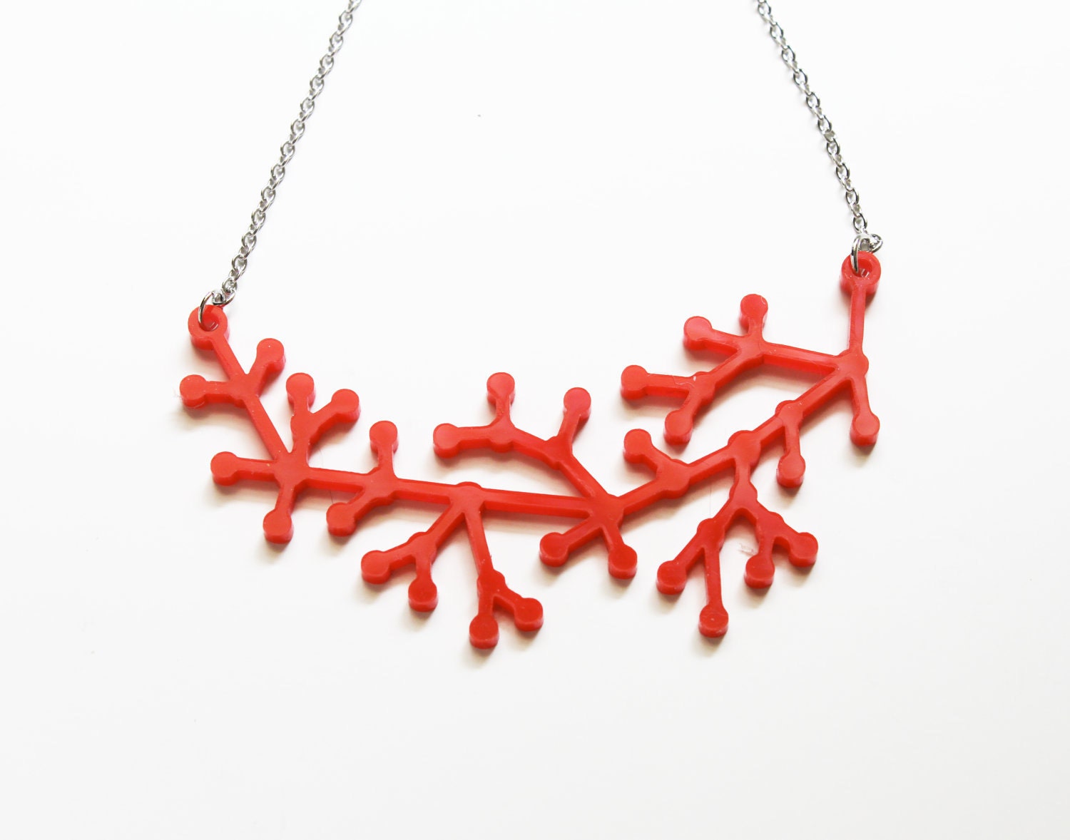 Red Neuron Necklace