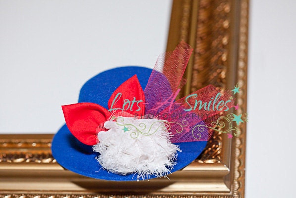 royal blue mini top hat - all ready for the 4th of July