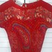 1/2 OFF SALE Garreau 80s red paisley drop-waist slinky dress