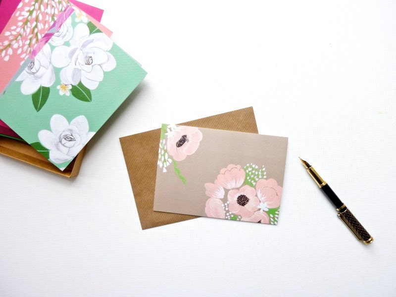 Floral Cards (Assorted Set of 4)