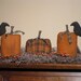 Primitive Fabric Pumpkins - set of 3 - (two with Crows) - Thanksgiving - Centerpiece - Fall - Shelf Sitter