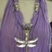 Lavender Jewelry Scarf. necklace. scarf necklace.