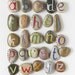 Alphabet Beach Stones for Kids, Sea Pebbles Gift Ideas, Educational Toys, Rocks