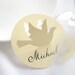 50 Place Cards, Dove, Original calligraphy, Cutout, Scrapbook, Papercut by Mama Tita